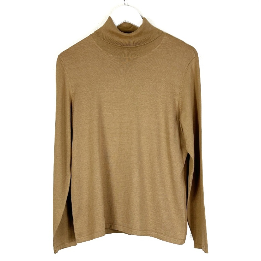 NWT Ann Taylor cotton silk cotton blend turtleneck pullover sweater top SZ L